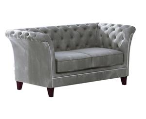 Sonya 2-Sitzer Chesterfield Sofa Grau