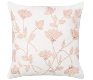 Coussin décoratif LUDISIA Rose foncé - Blanc - Nombre de pièces dans le lot : 1