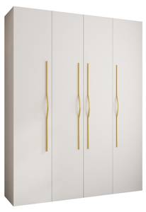 Armoire à portes battantes Como 2 Doré - Blanc - 190 x 40 cm