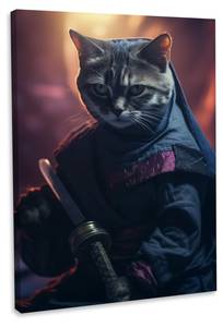 Leinwandbild Cat Warrior III 70 x 105 cm