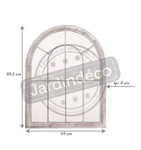 Grand miroir fenêtre en métal Atelier Métal - 69 x 89 x 4 cm
