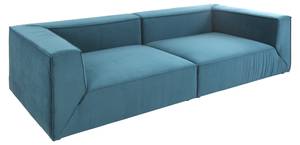 BIG CUBE Sofa Blau - Textil - Holz teilmassiv - 300 x 66 x 122 cm