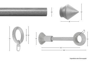 Gardinenstange Palmo 1 lfg. Beige - Breite: 120 cm