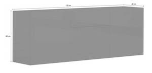 Placard Tobia Anthracite Brillant Gris - Bois manufacturé - 170 x 36 x 40 cm