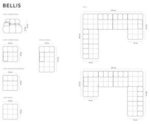 modulares U-Formsofa BELLIS 7 Sitzplätze Schwarz