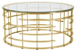 Couchtisch Enlor Gold - Glas - 90 x 42 x 90 cm