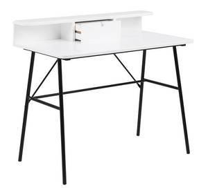 Schreibtisch Pasa Weiß - Holz teilmassiv - 100 x 89 x 55 cm
