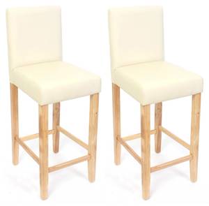 Tabouret de bar M37 (lot de 2) Simlicuir Beige