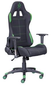 Chaise de jeu Gaming vert Noir - Vert - Textile - 69 x 125 x 50 cm