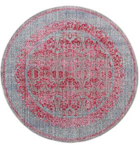 Tapis Visconti Gris - Rose foncé - Textile - 180 x 1 x 180 cm