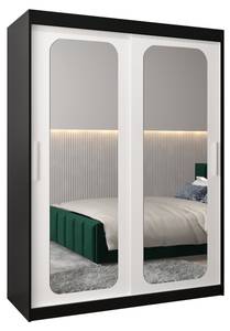 Armoire à portes coulissantes promo t3 Noir - Blanc - Largeur : 150 cm - 2 porte