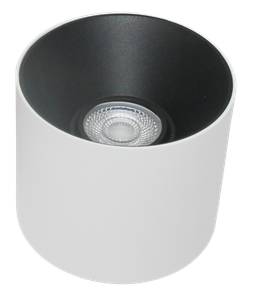 Deckenleuchte Alfa LED 1 Schwarz - Weiß - Metall - 12 x 10 x 13 cm