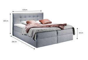 Boxspringbett TREZO 2 120cm Lars 74 Hellgrau