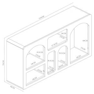 Buffet Vågå Blanc - Bois manufacturé - 30 x 70 x 110 cm