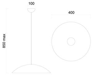 Pendelleuchte Flash Anthrazit - Durchmesser Lampenschirm: 40 cm