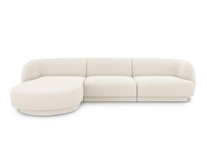 Ecksofa MILEY 4 Sitzplätze Beige - Textil - 156 x 70 x 255 cm