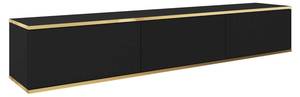 TV-Lowboard ORIS Glamour Schwarz - Gold