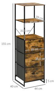 Storage Cabinet 838-300V00RB Braun - Holzwerkstoff - 40 x 155 x 44 cm