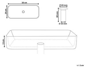 Lavabo GELDO Noir - 50 x 34 cm