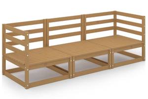 Gartensofa (3-teilig) 3009879-1 Braun - Massivholz - Holzart/Dekor - 70 x 67 x 70 cm