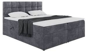 Boxspringbett Tapo 2 Dunkelgrau - Breite: 120 cm - H4