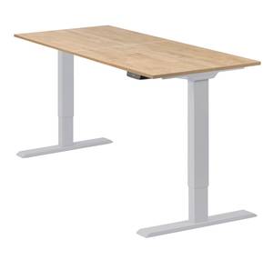 Elektrischer Tisch Homedesk Eco Melamin Wildeiche Dekor - Breite: 130 cm - Silber