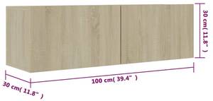 TV-Schrank 3002089-1 Hellbraun - Breite: 100 cm