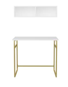 Schreibtisch Hussum Gold - Weiß