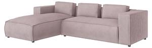 Cord Ecksofa Rouen Pink - Ecke davorstehend links