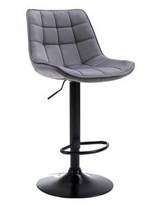 Tabouret de bar LIMA Lot de 2 Gris - Textile - 54 x 109 x 45 cm