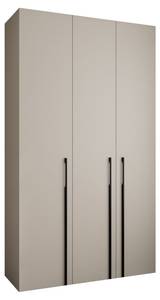 Drehtürenschrank Como 3 Beige - Schwarz - 140 x 40 cm