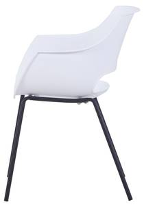 SIT&CHAIRS Stuhl Schwarz - Weiß - Metall - Kunststoff - 51 x 85 x 58 cm
