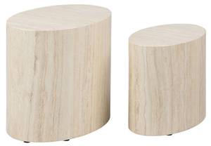 Table d'appoint Equicola Beige - Papier - 33 x 40 x 48 cm