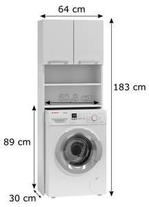 Waschmaschinenschrank Dubbo Weiß