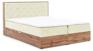 Boxspringbett MAXIMO in Stoff Überlänge Creme - Breite: 169 cm