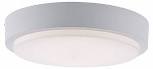 LED Außen-Deckenleuchte Weiß - Metall - 37 x 8 x 37 cm