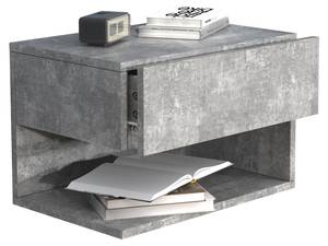 Table de nuit Usal Gris platine brillant - Gris