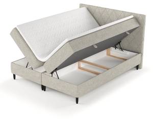 Boxspringbett Gwen mit Topper Beige - Breite: 200 cm