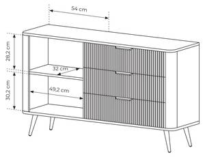 Kommode Lank Beige