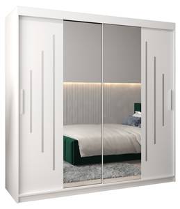 Armoire à portes coulissantes york 1 Blanc - Largeur : 200 cm - 2 porte