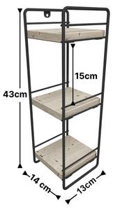 Étagère de table Pargas Hauteur : 43 cm