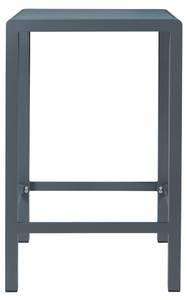 Outdoor-Bartisch Avise Grau - Glas - Metall - 70 x 108 x 70 cm