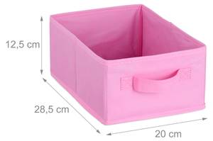 Kinderregal mit Boxen Pink - Weiß - Gelb - Holzwerkstoff - Metall - Textil - 63 x 74 x 31 cm