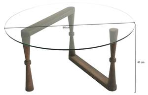 Table basse Vegastra Marron - En partie en bois massif - 80 x 41 x 80 cm