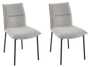 Chaise ETIVAL Lot de 2 Blanc - Textile - 61 x 85 x 51 cm