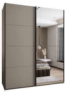 Armoire Lux 3 Beige - Noir - Largeur : 200 cm