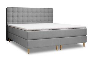 Boxspringbett Believe Grau - Breite: 180 cm