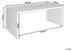 Esszimmertisch SULZANO Braun - Massivholz - 180 x 75 x 90 cm