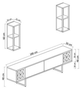 Fernsehschrank Ananke Eiche Antik Dekor