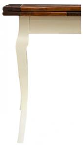 Table ESPRITE NATURE Imitation noyer - Blanc